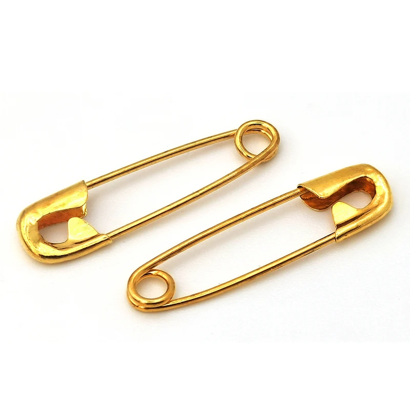 Prym 071136 Sewing Accessories Gold Plated Safety Pins Brass Garment pins in bulk, Box of 1000 pcs