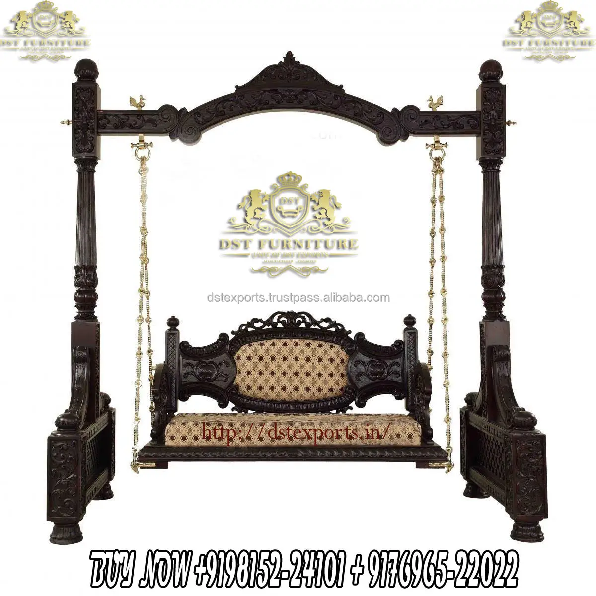 Тяжелые Резные качели Maharaja для дома королевский дизайн резные деревянные эксклюзивные индийские ручной работы Jhula