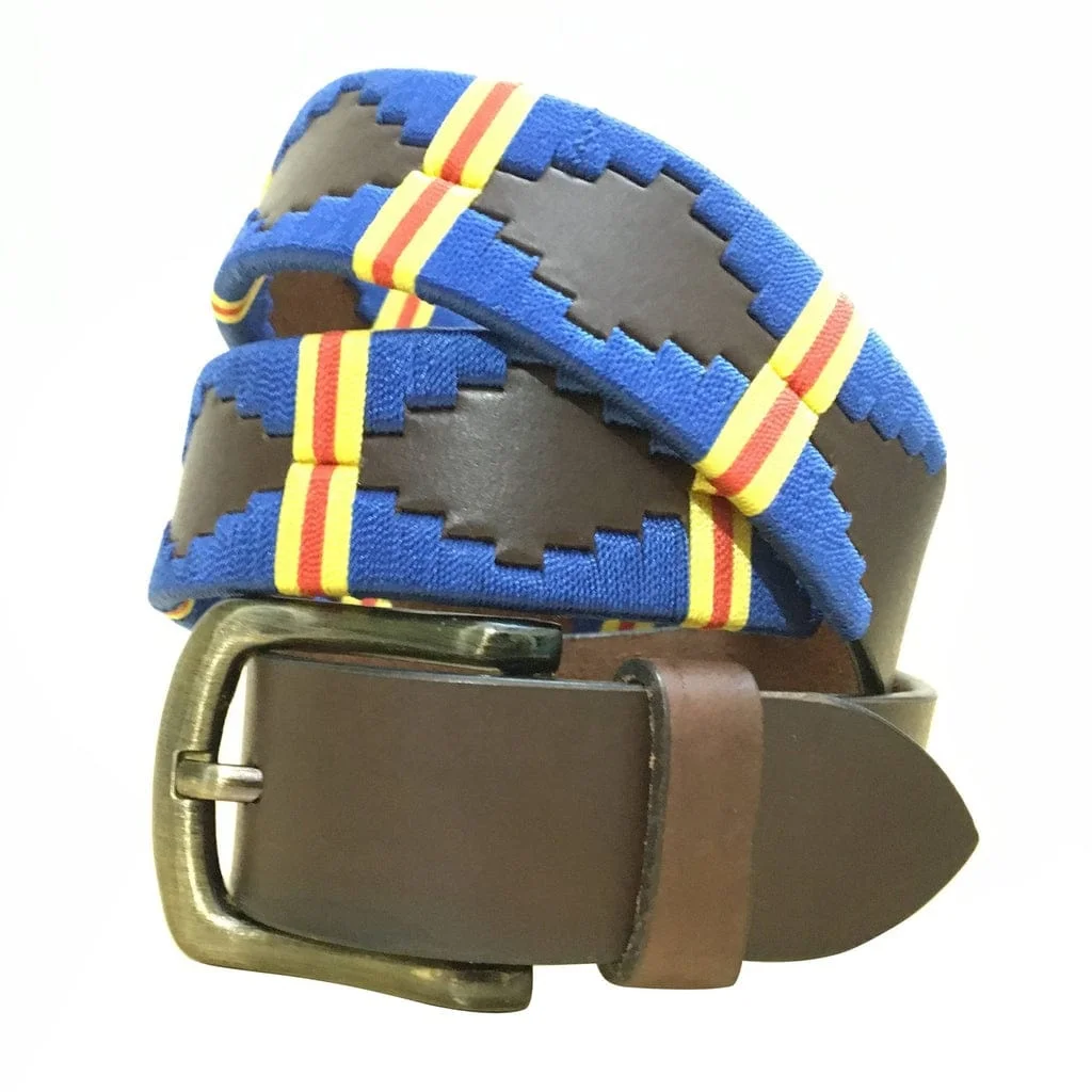 Wholesale Premium Argentina Leather polo Embroidery Belts High Quality handstitched English horse racing products from India