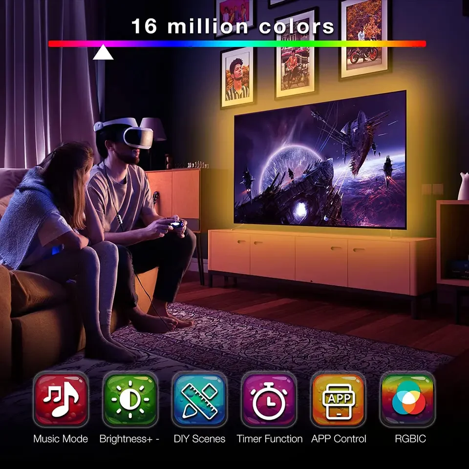 CL Lighting HDMI Sync Screen Lighting Kit Smart Ambient PC Backlights WiFi RGB LED Strip Lights Dream Color tv led strip