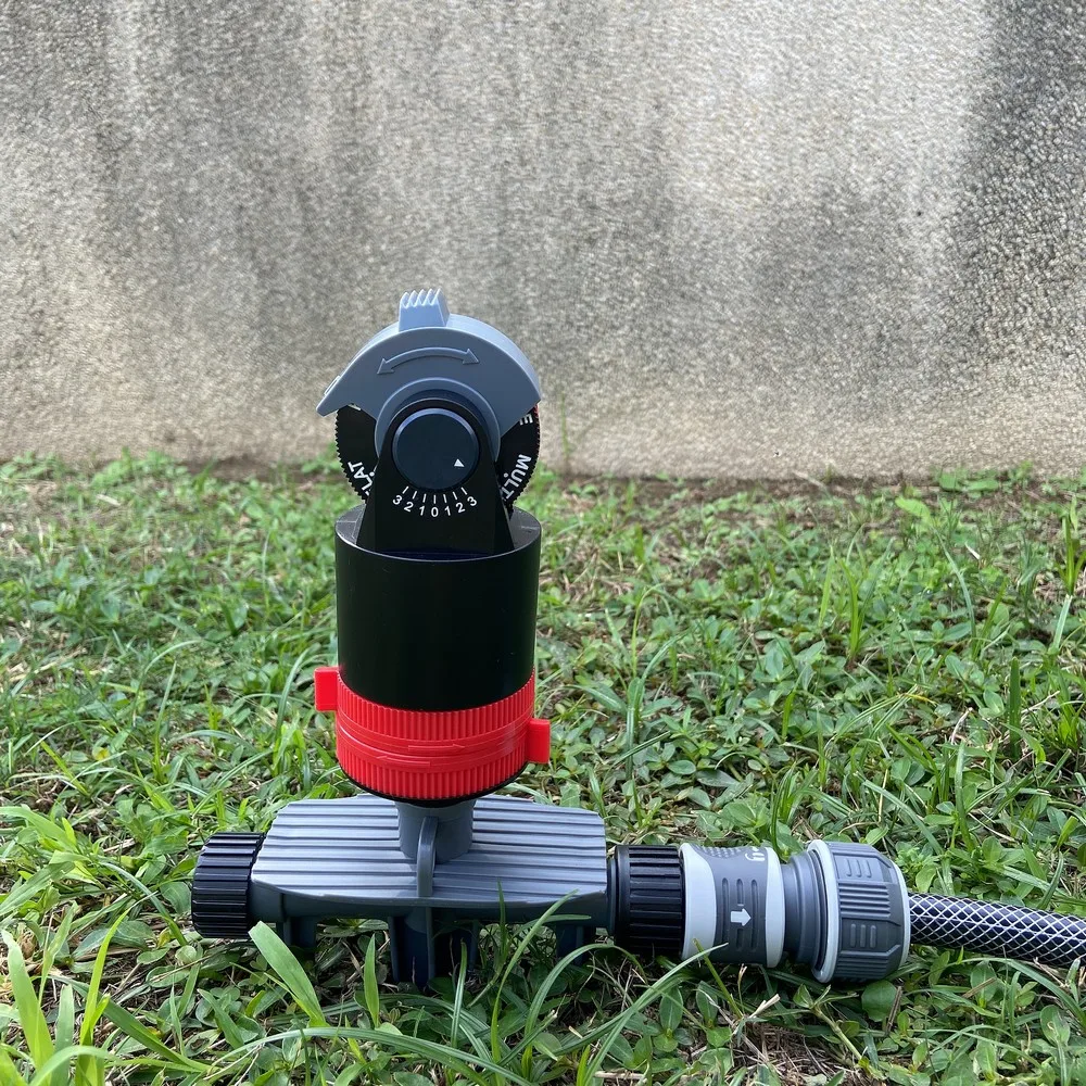 Trident 6-Spike Base Water Pattern Gear Drive Multifunctional Garden Sprinkler for Efficient Irrigation of Watered Areas