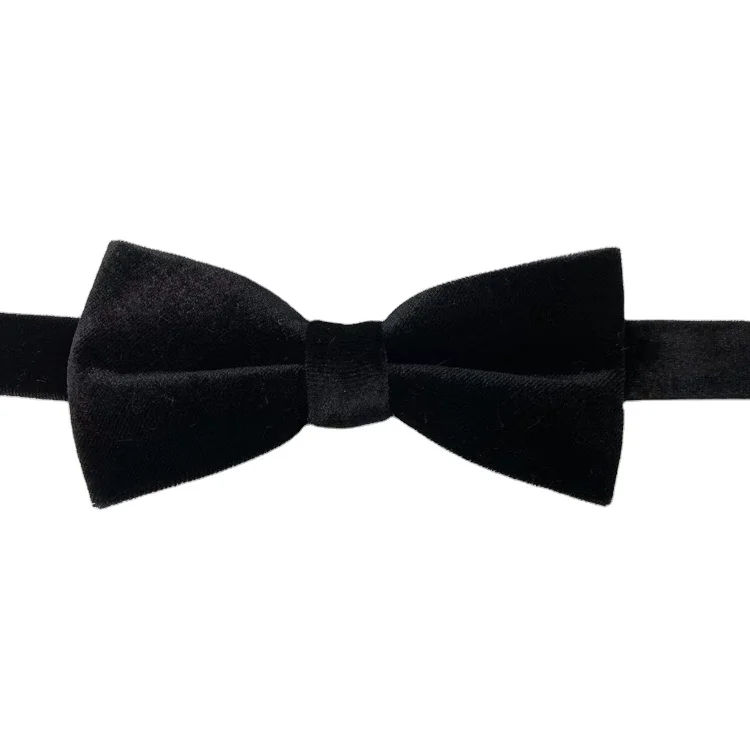 Модный и элегантный дизайн простой окрашенный узор бархатный галстук-бабочка для мужской одежды по надежной рыночной цене