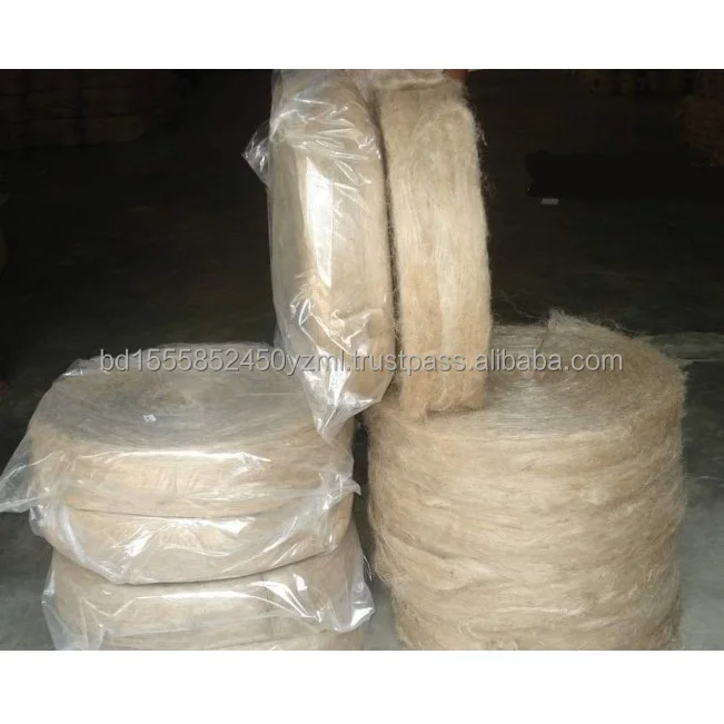 Low Price Jute Fiber Material Twisted Rope Original Roll Packing Pattern Coil Natural Color Sliver Feature Eco Spinning Raw