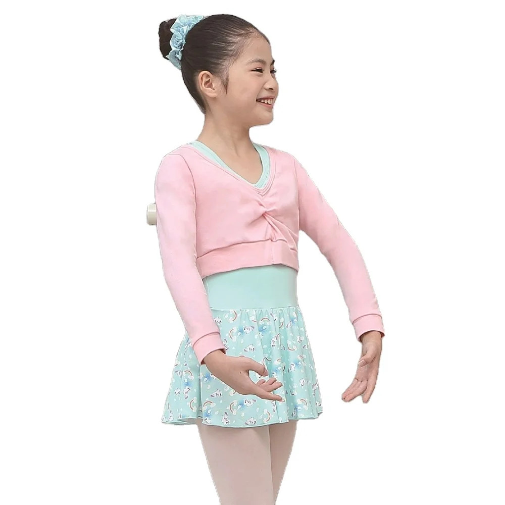 
Training Dancewear Long Sleeve Ballet Tops Kids Warm-up Coat Dance Cardigan Top 