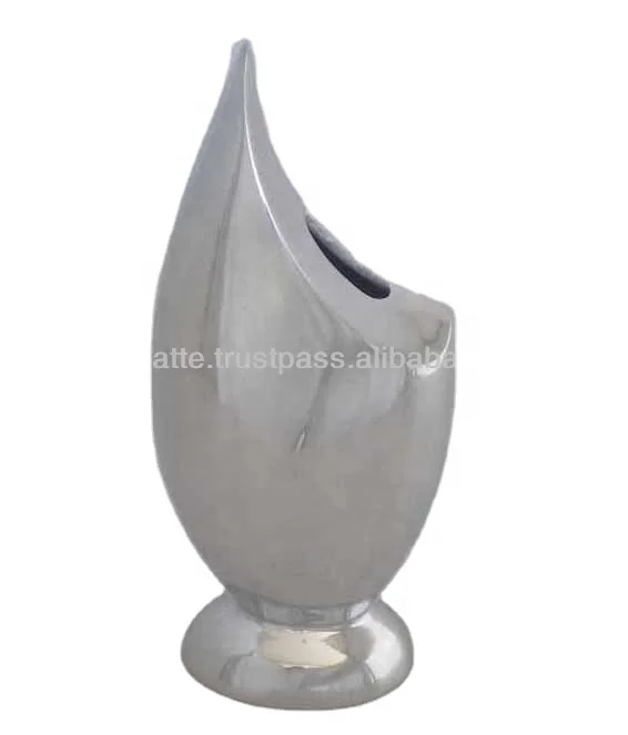 Hot sale handmade vase designs home decoration mirror finishing  recycled aluminum vase