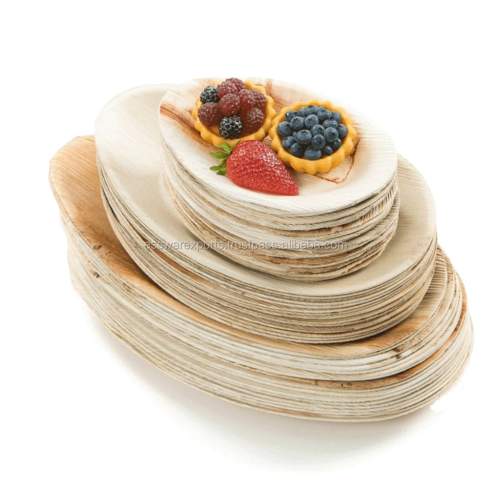 Одноразовые столовые приборы, арековая Пальма пластины