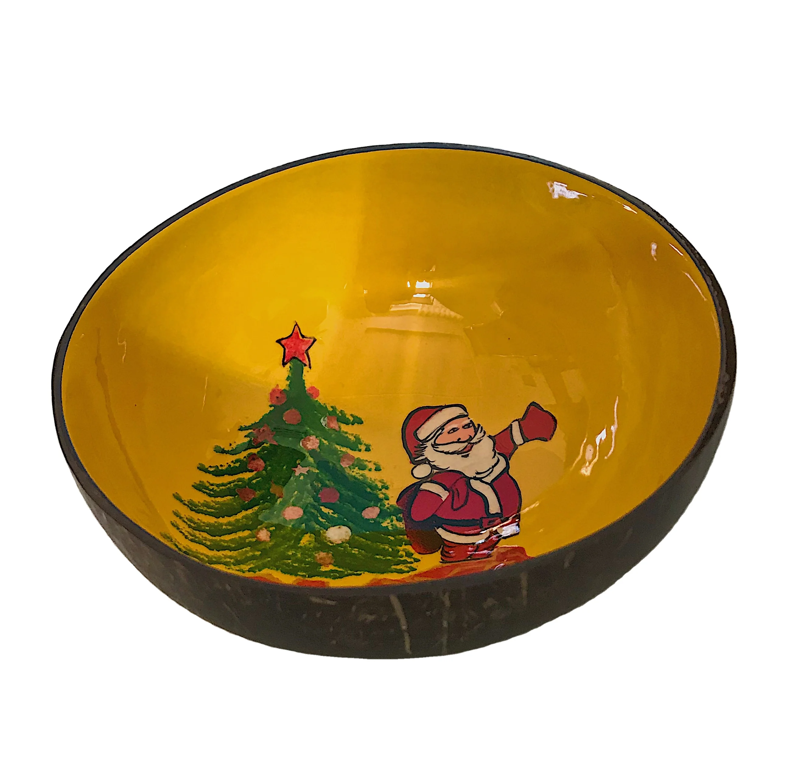 WHOLESALE COLORED LACQUER BOWL FROM COCONUT SHELL MADE IN VIETNAM LACQUERED BOWL AT VERY CHEAP PRICE ACAI BOWL