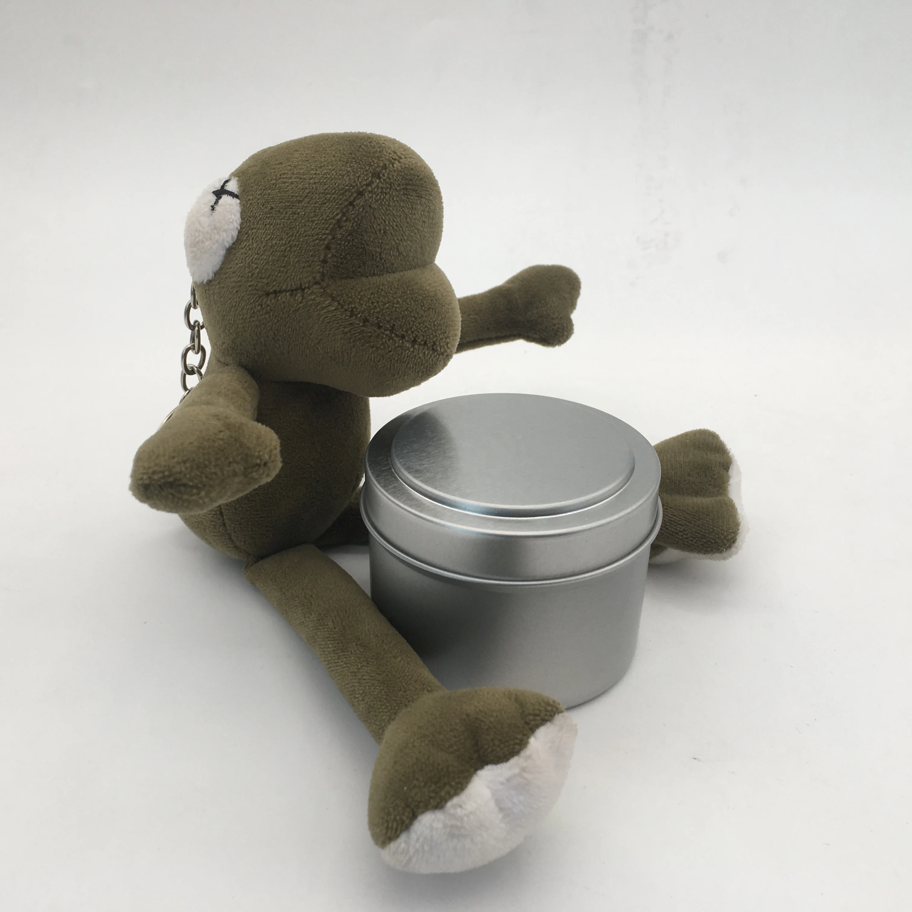 Flat metal wholesale round aluminium 4 oz all matte black candle tins jar with box