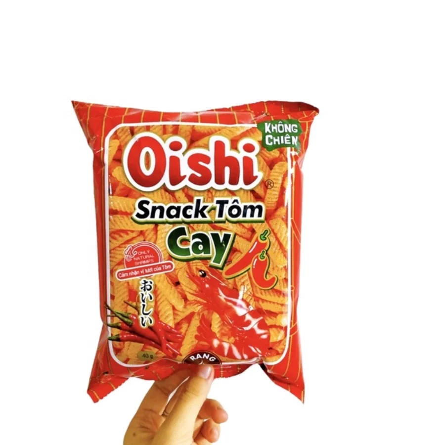 Лучшие продажи Oishi Закуски Горячие креветки 14 г