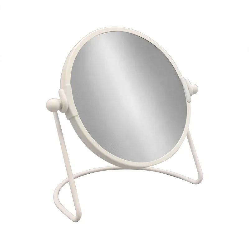 Vanity Table Mirror Double Sided Metal Stand Chrome silver 3X Magnification 360 Degree Rotatable Classic Makeup Table Mirror