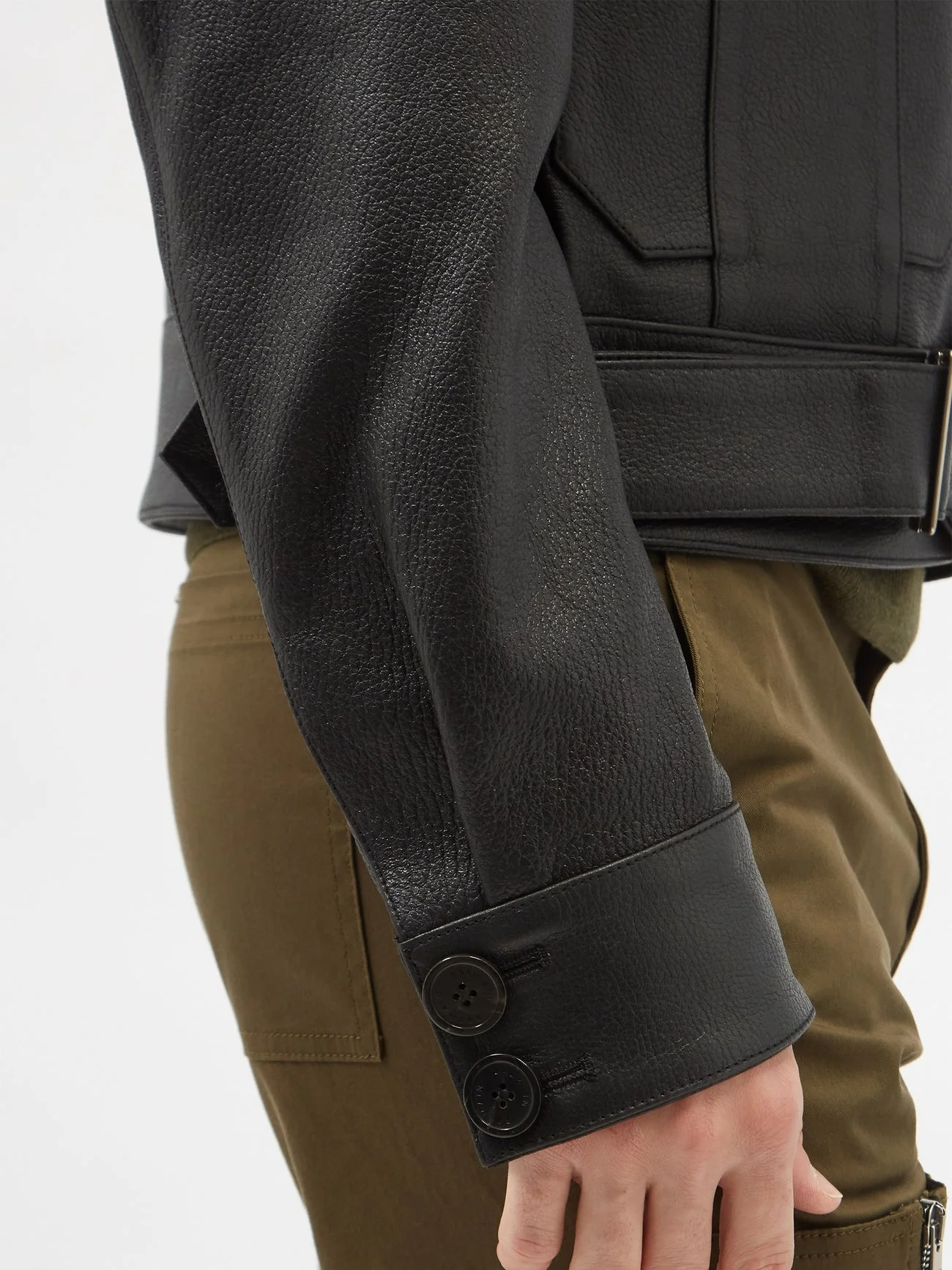 Мужская авиаторская куртка из натуральной кожи с откидным карманом