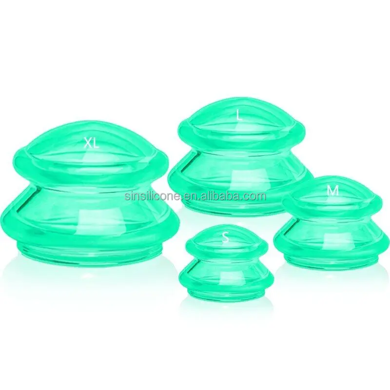 Silicone Anti Cellulite Vacuum Suction Massage Cups Physiotherapy Jars