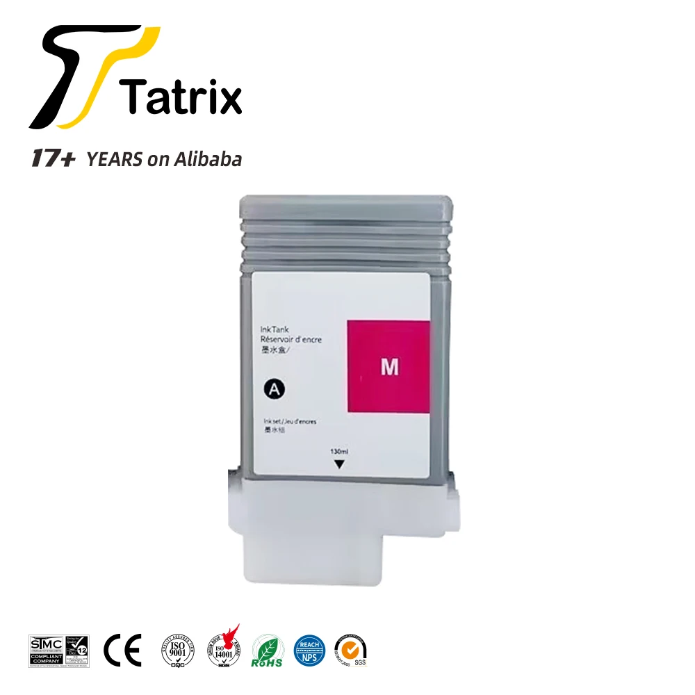 Tatrix PFI-120 PFI120 PFI 120 совместимый премиум черный цвет пигментный чернильный картридж для TM-200 принтера Canon iPF