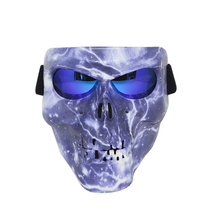 Black Friday Halloween Equipment Skull Mask Windproof Full Face Motorcycle Goggles Mask