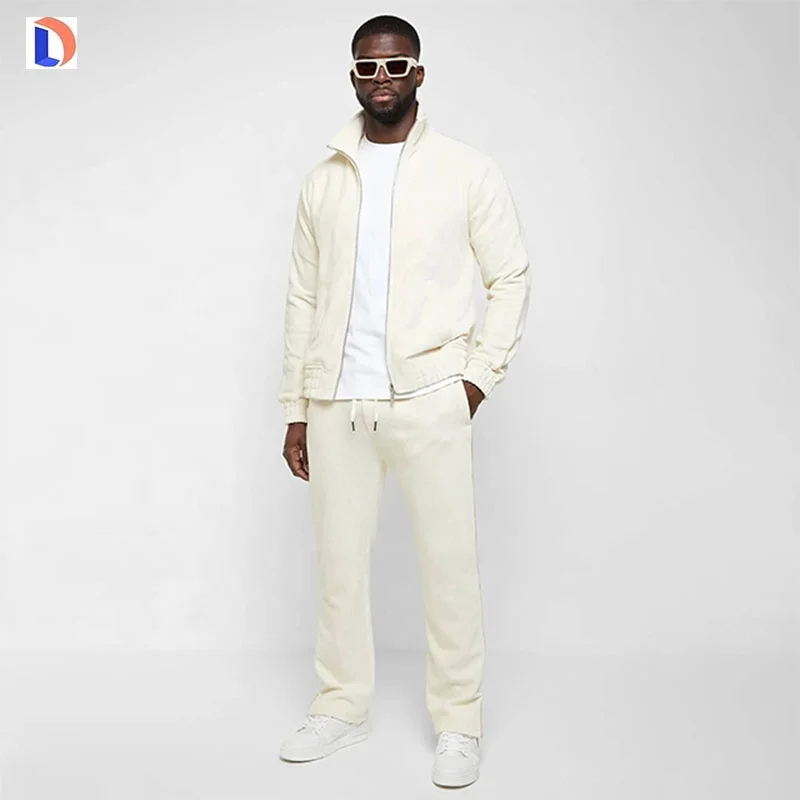 Customizable Fabric 100% Cotton Oversized Unisex Hoodies Velvet Tracksuit Set 2 Piece Jogger Fitness Suits