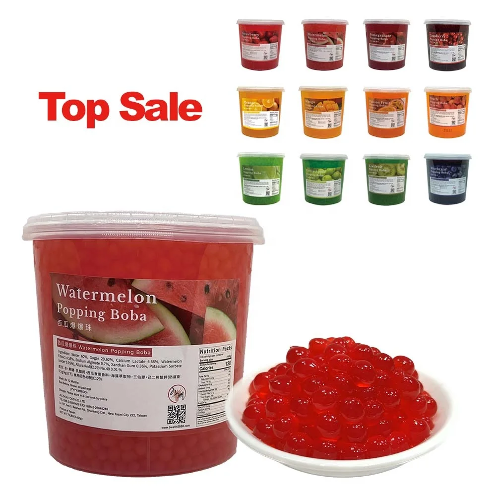 individual popping boba for bubble tea