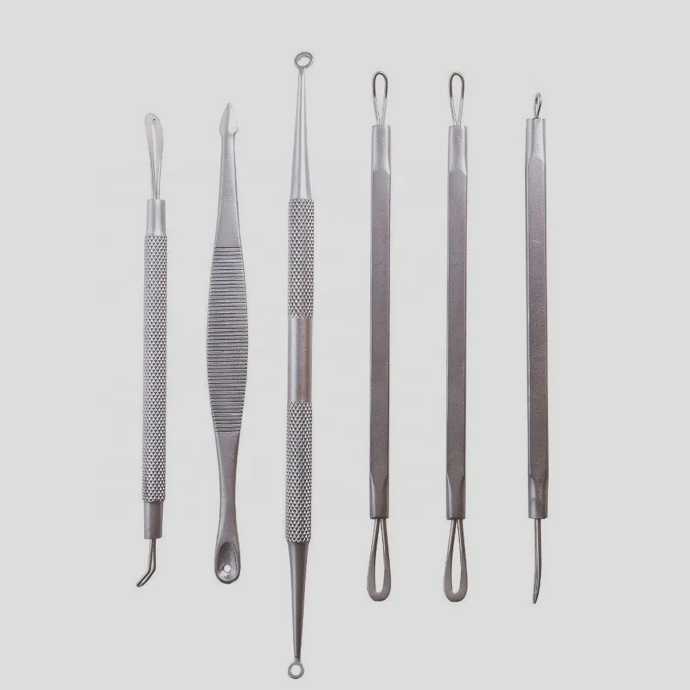 Customizable Trademark Stainless Steel 7pcs Blackhead Remover Acne Comedone Extractor Pimple Remover Tool Kit
