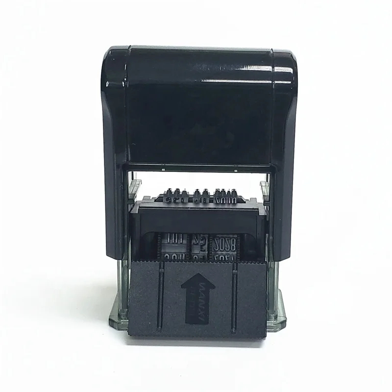 Newest Design Adjustable Text And Date Time Stamp Custom Manual Classic Portable Self Inking Date Stamp