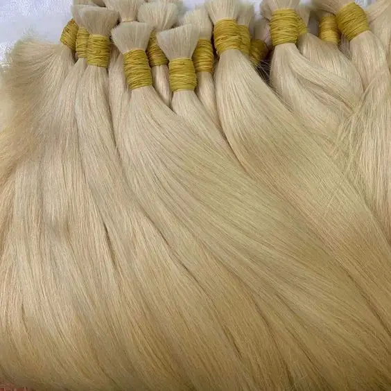 Factory Price Vietnamese Blonde Bulk High Quality and Natural Looking, 100% Raw Unprocessed Hair Extensions