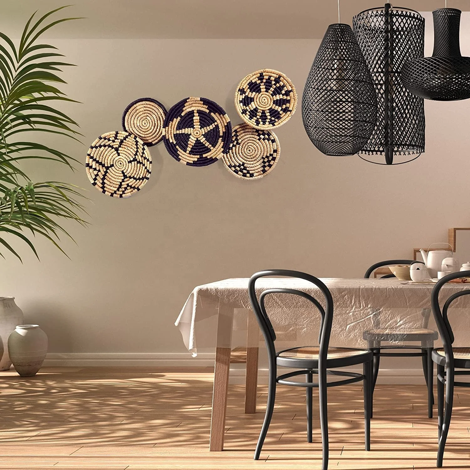 Most popular wall decoration 2022 Seagrass wall decoration - Basket / pattern 11 / wall panel /dongdoexport