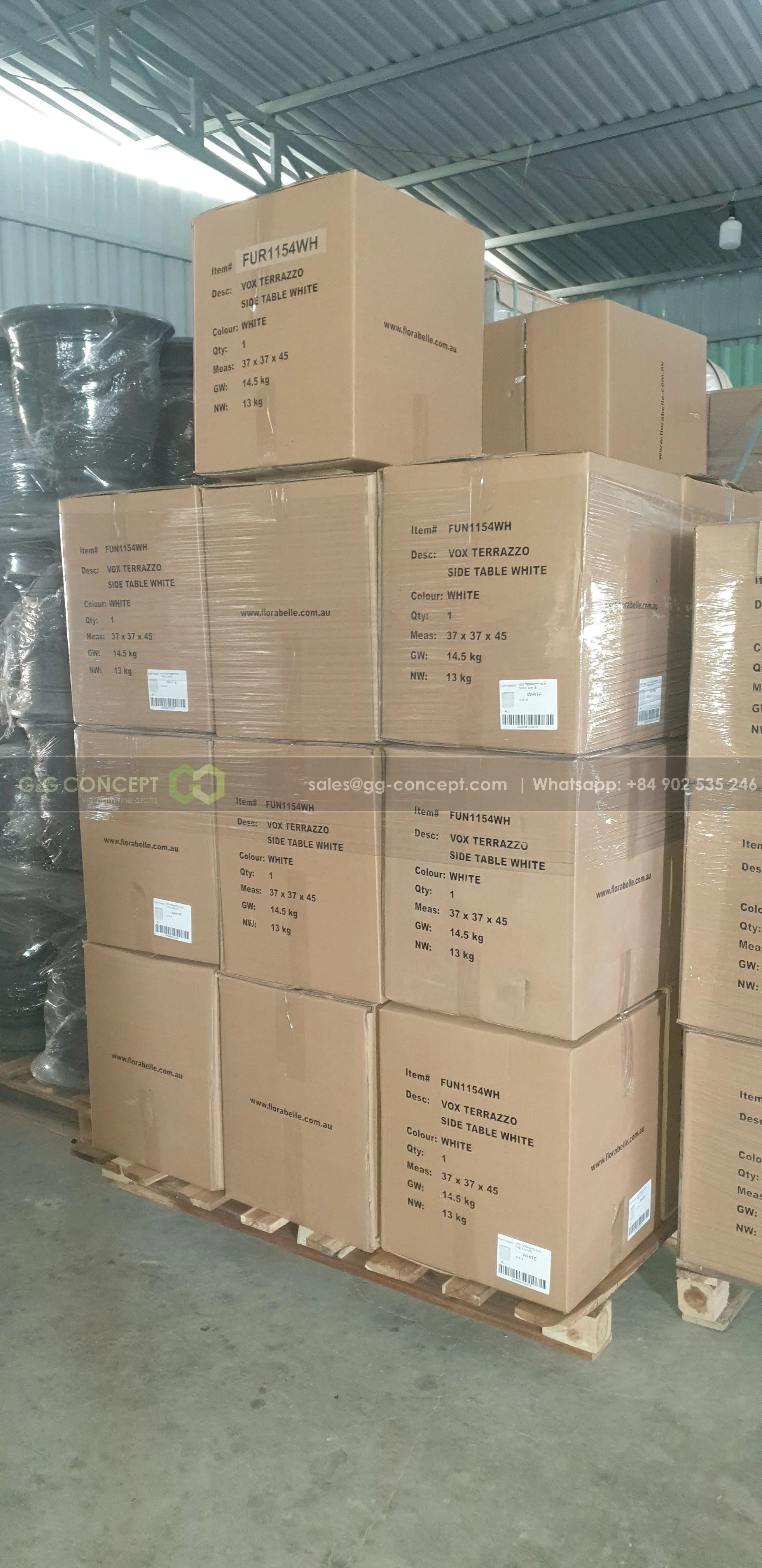 Round Sandstone Shelf Set Of 2/ Natural Cement Sandstone Round Pots On Wooden Leg/ Distributor of Round Sandstone Shelf