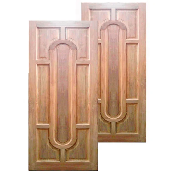 Solid Wooden Door Teak Mahogany Durian Wood Doors Panel Home Hotel Accessories 9