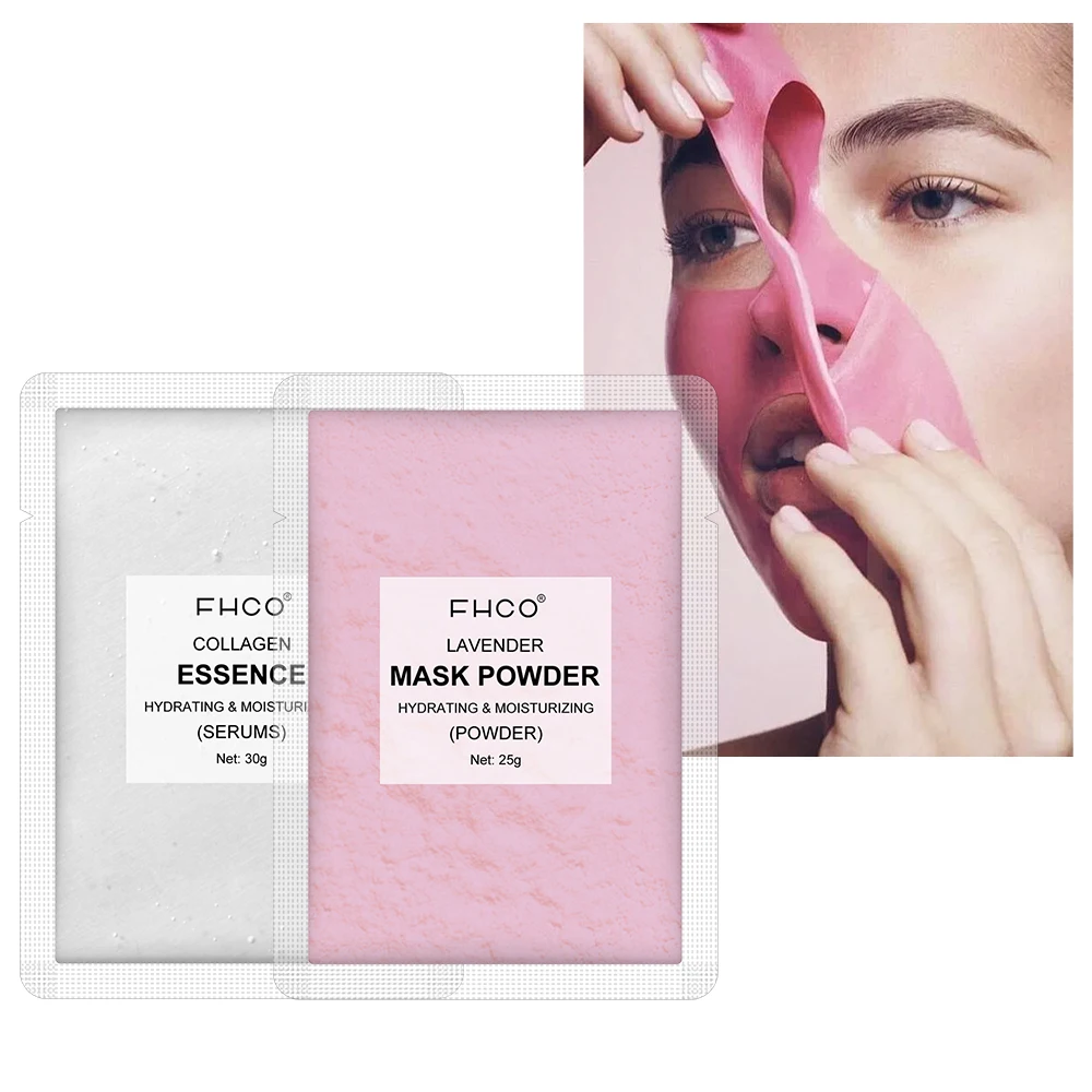 Custom Logo Natural Organic Lavender Disposable Hydrogel Face Mask Powder Private Label Hydrating Clay for