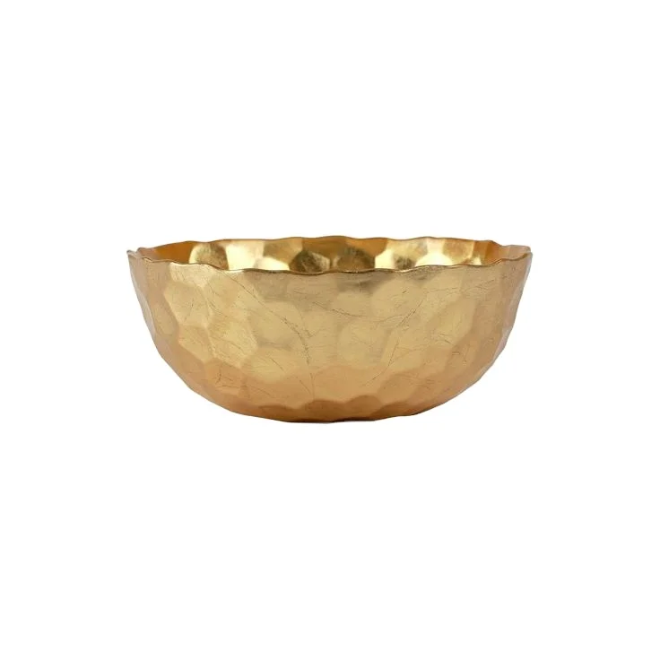 Best In Category Metal Aluminium Small Bowl For Kitchen Bee Hive Hammer Gold Chrome Plated For Dinning Table Decor