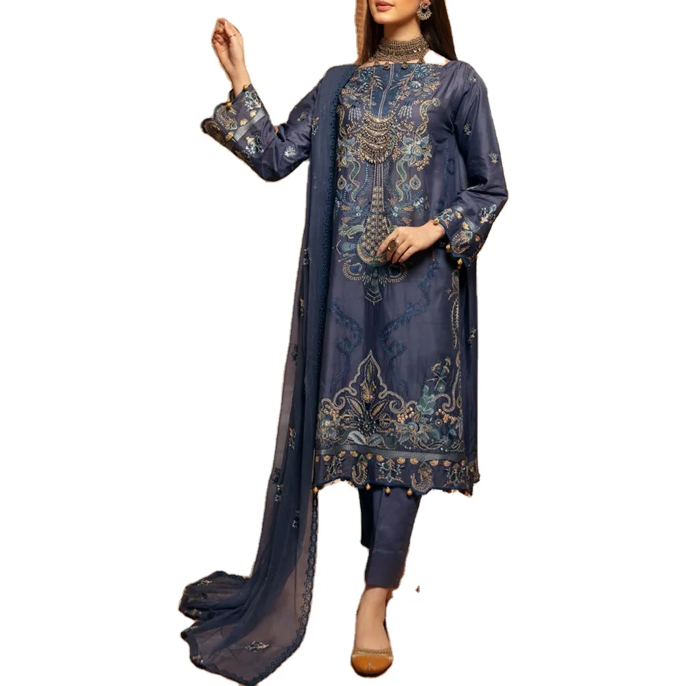 Premium Quality 2022  Wholesale pakistani ladies casual party wear shalwar kameez customized color size best stitching Quality