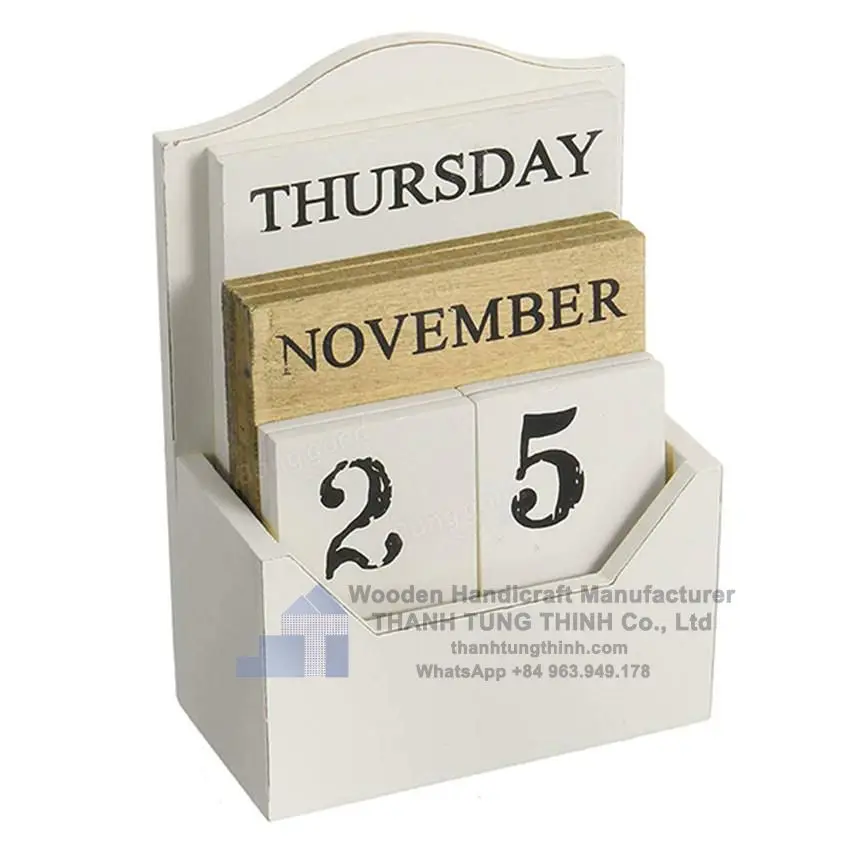 Desk calendar with stand Wooden Desk Calendar Desktop Accessories Viet Nam Producre WhatsApp +84 963949178