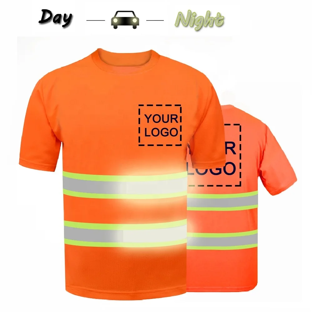 
2021 New Style Man Work Wear Safety Clothing Hi Vis T-Shirt Reflective T Shirt Fashionable New Design 