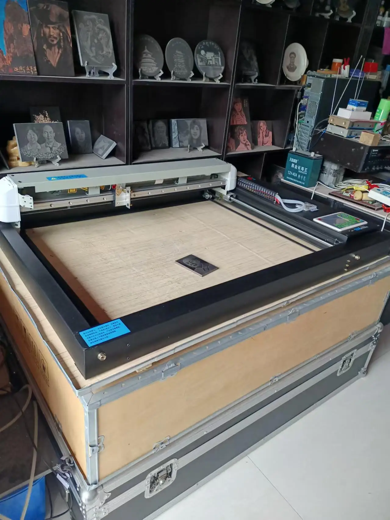 120CM*80CM CNC Router DIY Use Steel Laser Engraving Stone Graving Dog Tag Engraver Machine
