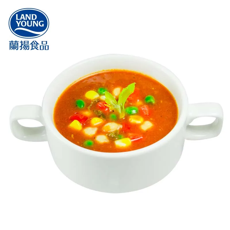 Мгновенный замороженный обед, итальянский импортный тушение, томатный суп на основе нута, вегетарианский суп