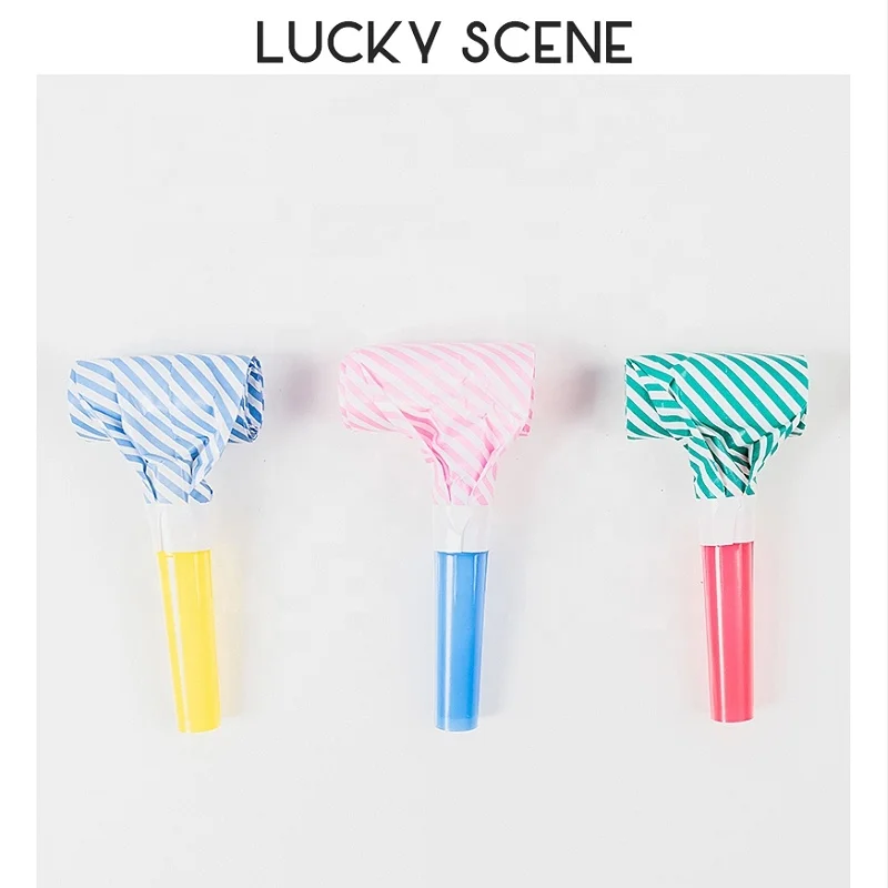 8 шт. свежих ярких полос воздуходувка для вечеринки звуковой сигнал свисток шумоподавляющее устройство для вечеринки на день рождения S00658