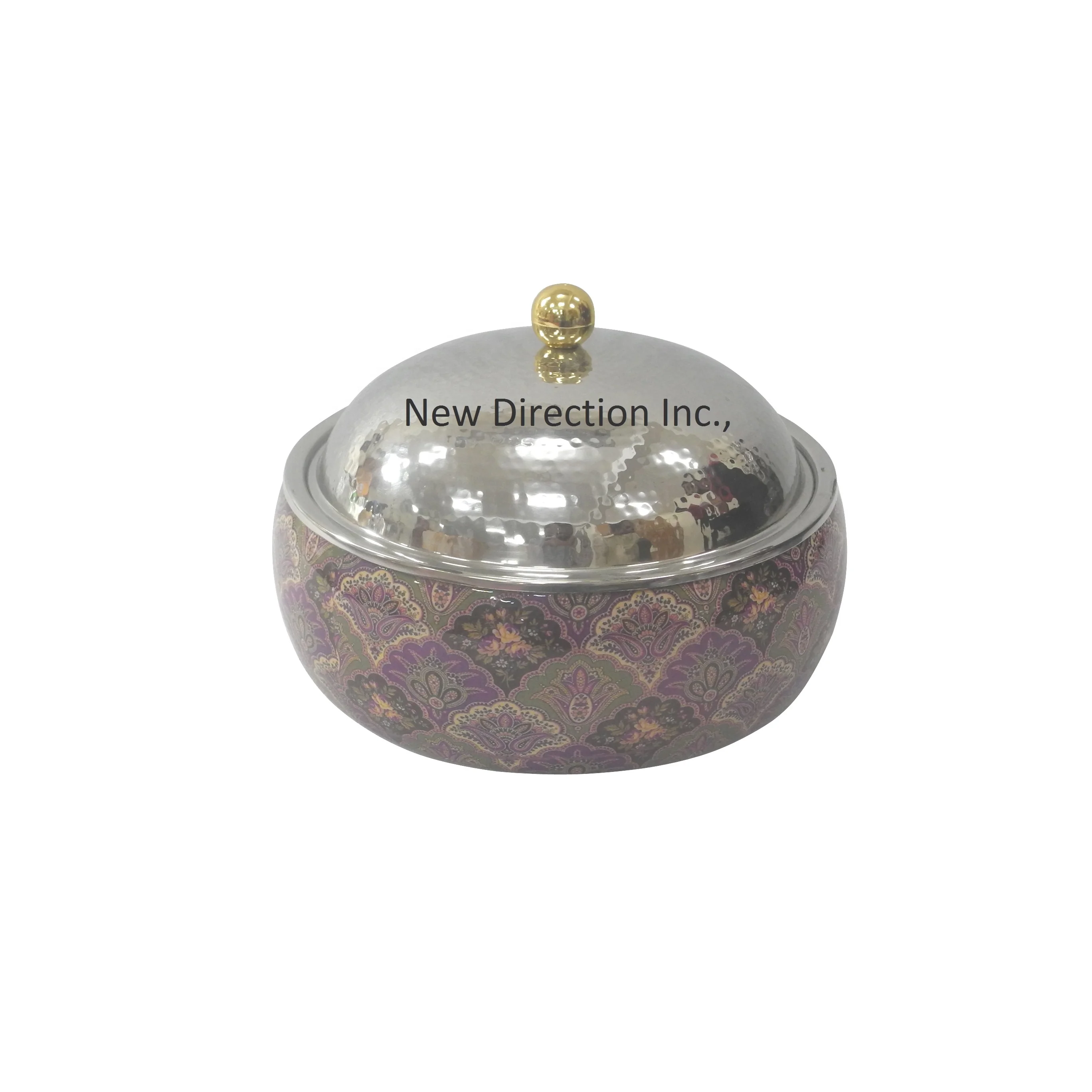 Набор из 3 предметов ручной работы с изолированным горячим горшком нержавеющей стали сервировочный горячий горшок