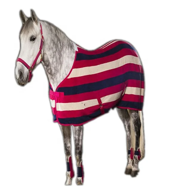High Quality Wholesale Horse Fleece Outdoor Rug Custom Logo Equestrian Print Polyester Turnout Horse Blanket Manufacturer