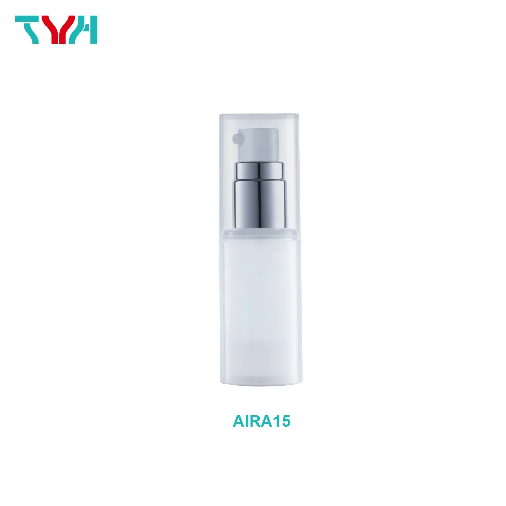 15ml PP ラウンド プラスチック シングルウォール 化粧品 エアレスボトル ポンプ  スプレーヤー (AIRA15)