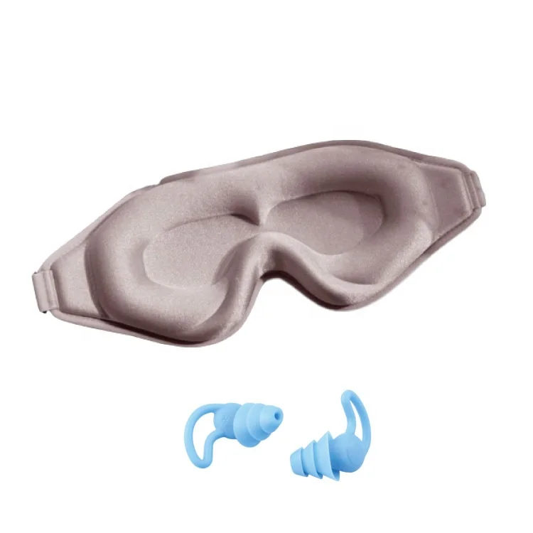 Amazon Hot Sell Contoured 100% Blackout 3D Eye Mask for Sleeping with Adjustable Strap