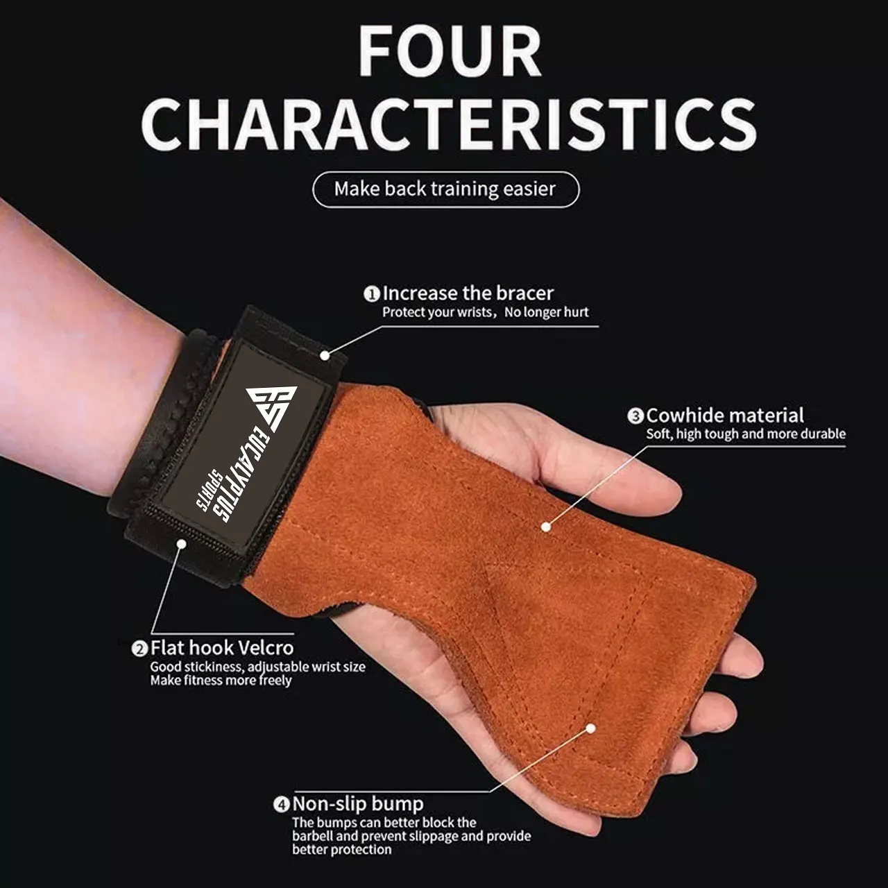 Neoprene Fitness Lifting Straps for Crossfit Strength Training & Bodybuilding with 7mm Wrist Pad Customizable Logo