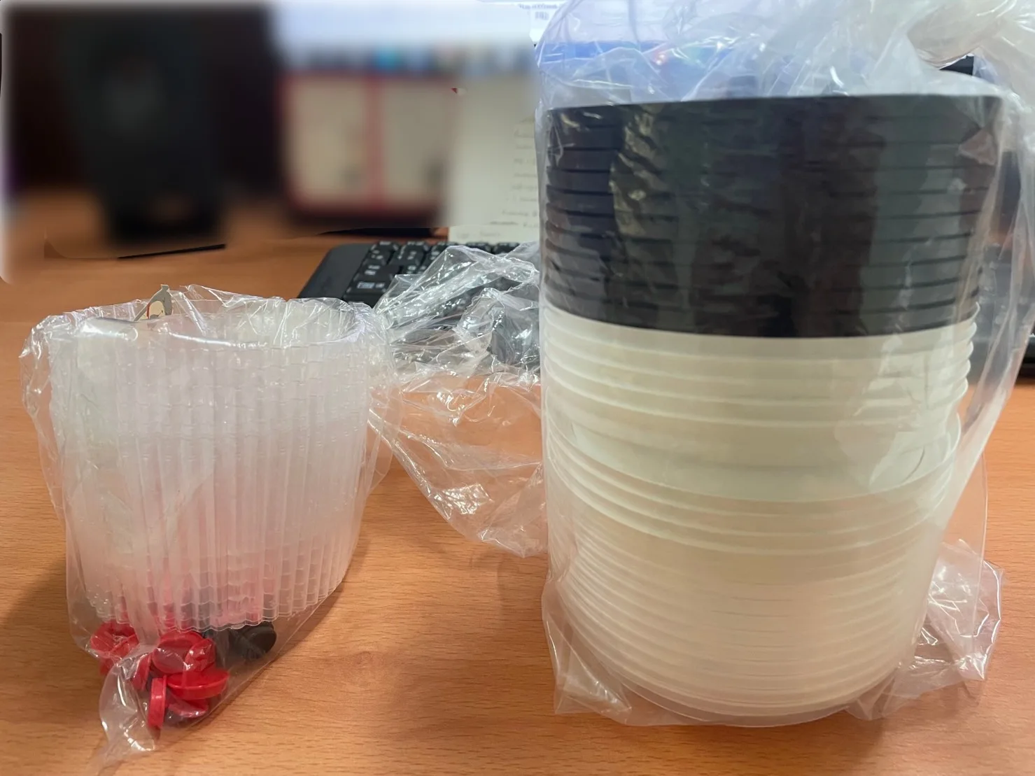 98mm Good Quality PET Cups Cross Cut Flat Lids