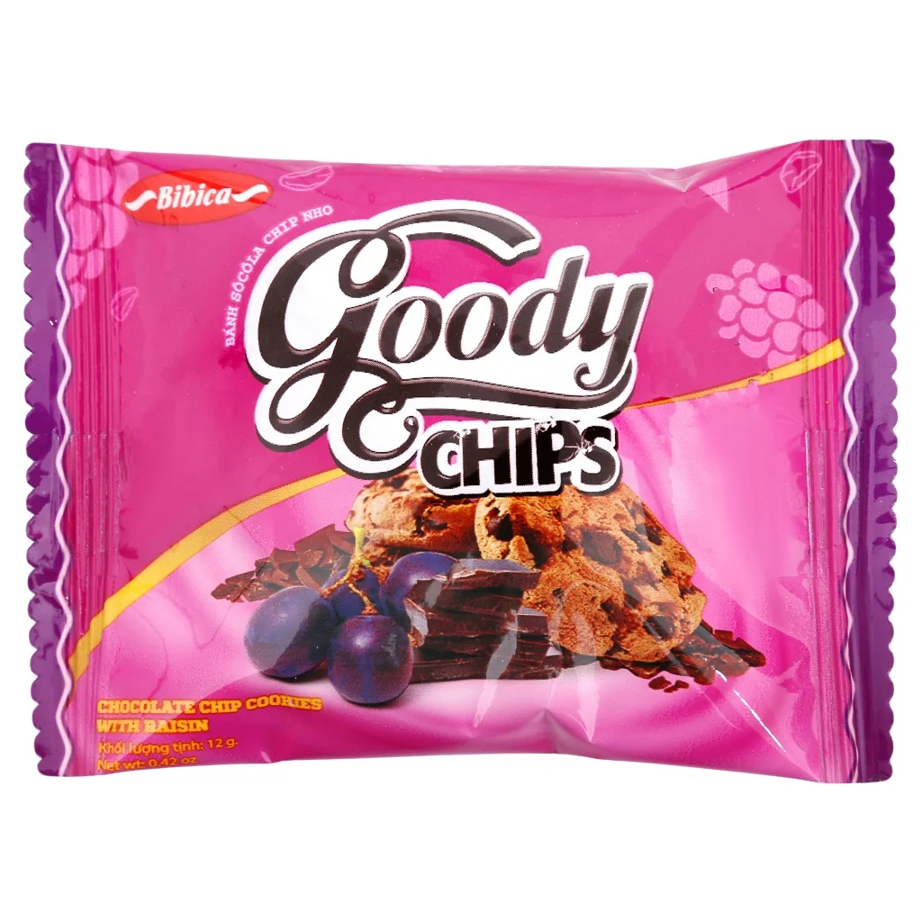GOODY CHOCOLATE CHIP COOKIES RAISIN 144G/CHOCOLATE CHIP BISCUITS/WHOLESALE CHOCOLATE CHIP COOKIES