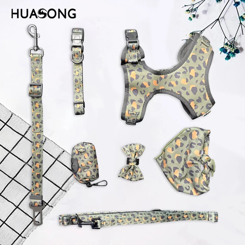 leads custom leash retractable car pearl collars pet training collar lead dog harness with waste bag dispenser