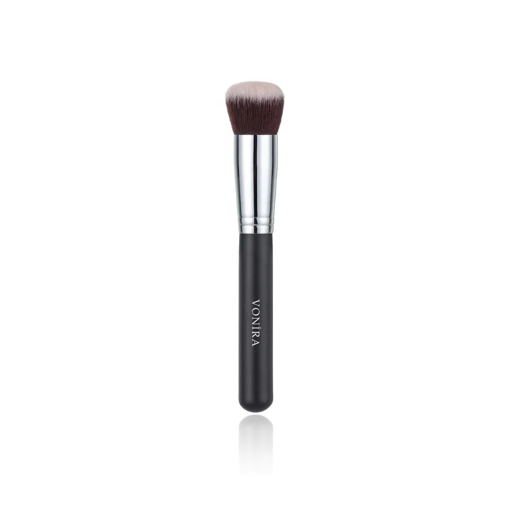 Vonira Beauty VHQ-070 Round Makeup Buffer Kabuki Brush Compact Foundation Brushes With Copper Ferrule Custom Private Label
