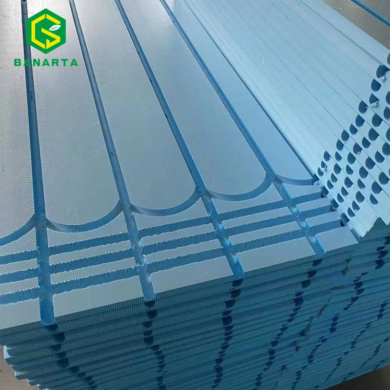 Thermal Efficiency Underfloor Heating Plate XPS Panel Insulate Board With 16mm  Aluminum Barrier  For UFH Pipe