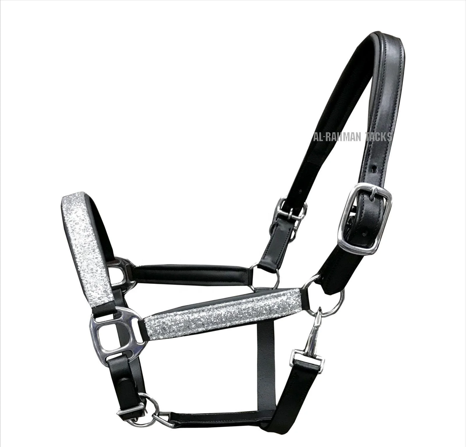 OEM FANCY HORSE SHOWS OEM LEATHER HORSE GLITTER HALTER GENUINE LEATHER HORSE GLITTER HEADCOLLAR MULTIPLE COLOR GLITTER ON DEMAND
