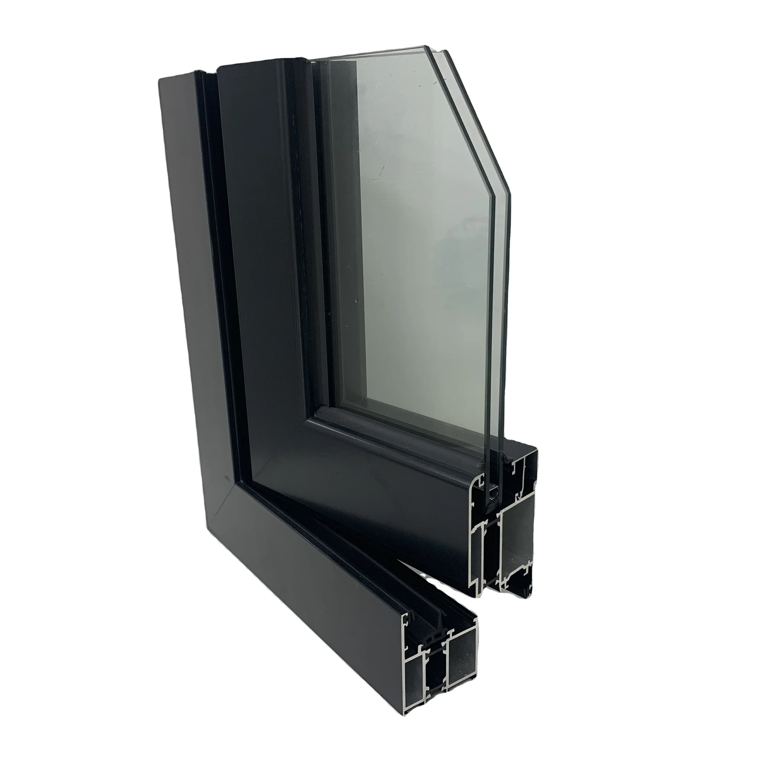 High quality Non-thermal break aluminum casement door made in Vietnam factory price double glasses