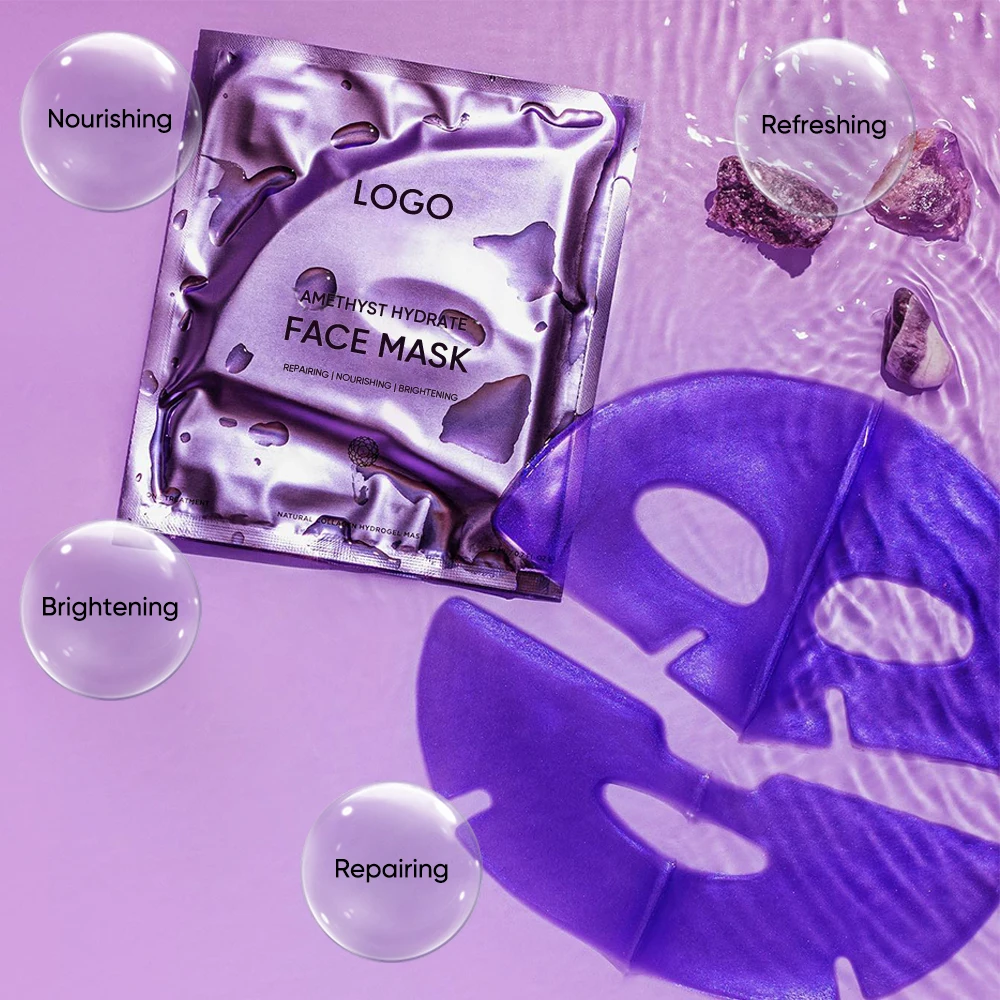 Private Label Clarifying Pore-Minimizing Exfoliating Hydrogel Gel Hydrating Black Pearl Detox Face Mask For All Skin Types