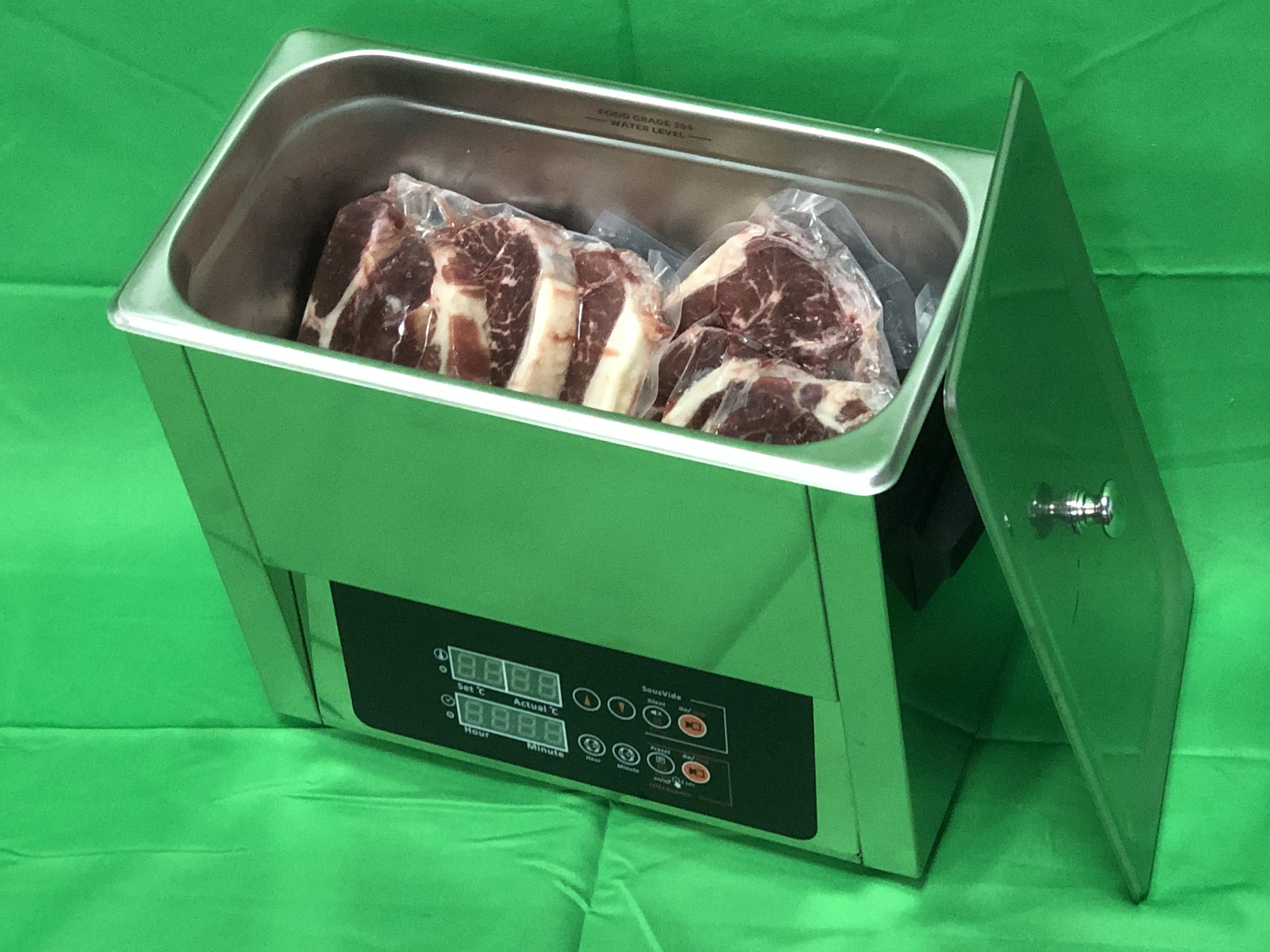 6L SUS304 Food Grade Ultrasonic Vibration Water Bath Sous Vide Cooker Whole Tank even Heating for Better Tasting Tenderizing