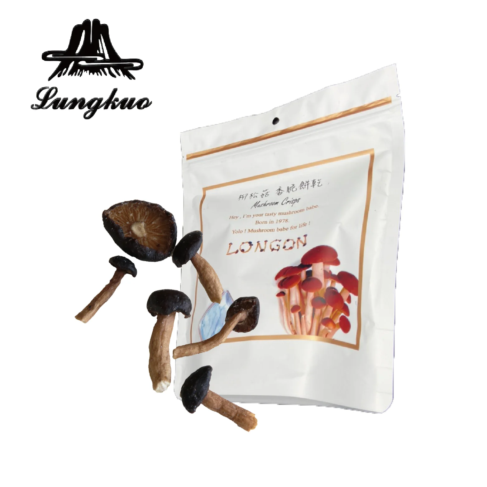 100% nature less salt snack swordbelt dried mushroom chips