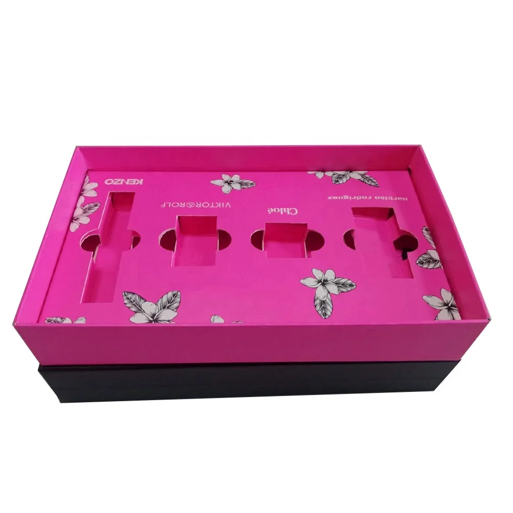 Hot Sale Custom Design Drawer Product Cosmetic Box With Drawer Sliding Custom Cut Gift Box Embossing Lacquer Cosmetic Packaging